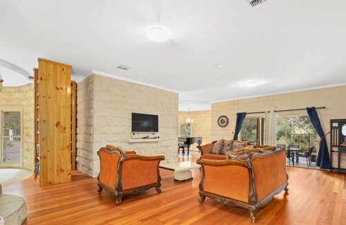 Central Coast House | Coastal Castle with Piano, Movie Room and Library