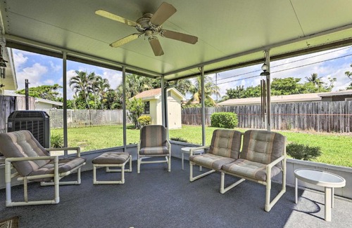 South Sea Village House | Coastal Home with Lanai, Less Than 1 Mi to Melbourne Beach!