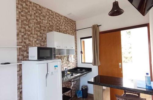 Caraguatatuba Ski Chalet | Complete Chalet with private kitchen in Gated Community for Couples💙 1st floor