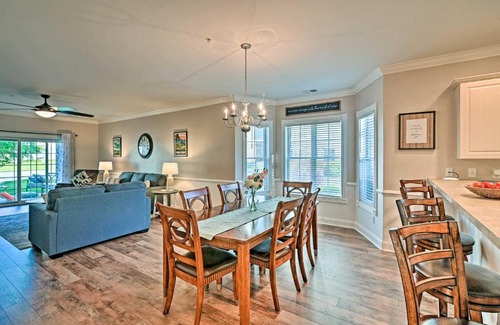 Central Myrtle Beach Apartment | Condo with Patio and Pool Access about 2 Miles to Beaches