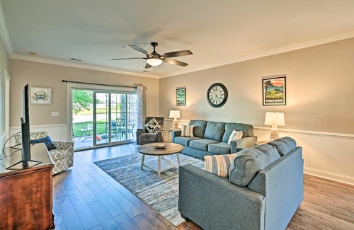 Central Myrtle Beach Apartment | Condo with Patio and Pool Access about 2 Miles to Beaches