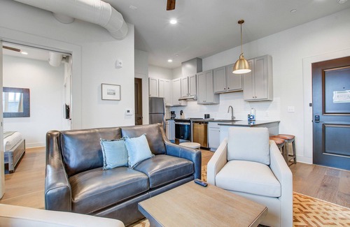 Westside Condo | Contemporary condo & connected suite with full kitchen, balcony, rooftop deck