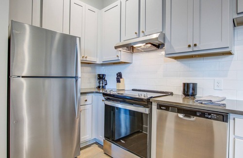 Westside Condo | Contemporary condo & connected suite with full kitchen, balcony, rooftop deck
