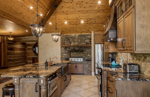 Asheville Cabin | Cool Stream Lodge | 6BR Estate w/Pool, Hot Tubs & Private Pond Near Asheville