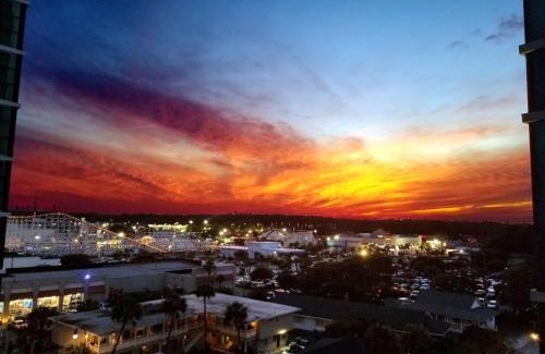 Downtown Myrtle Beach Apartment | Corner condo w 180 ocean views & pools