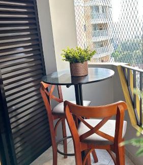 Gonzaga Hotel | Cosmopolitan PRAIA Flat com Estacionamento Grátis - Gonzaga - Ap 76