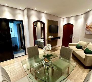 Gonzaga Hotel | Cosmopolitan PRAIA Flat com Estacionamento Grátis - Gonzaga - Ap 76
