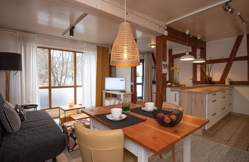 Suhl Apartment | Cosy apartment for 4 guests with WIFI, TV, patio and pets allowed