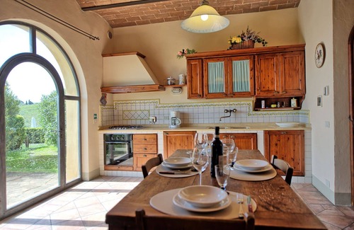 Tavarnelle Val di Pesa Apartment | Cosy apartment for 4 people with WIFI, A/C, pool and panoramic view, close to Greve In Chianti