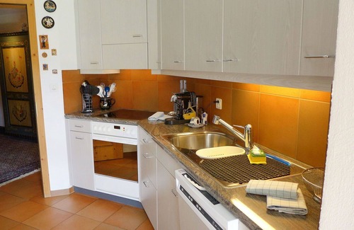 Maloja Apartment | Cosy apartment for 4 guests with WIFI, TV, balcony, pets allowed and parking