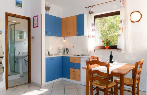 Sveti Vid Dobrinjski Apartment | Cosy apartment for 4 people with WIFI, A/C, pool, TV, patio and pets allowed