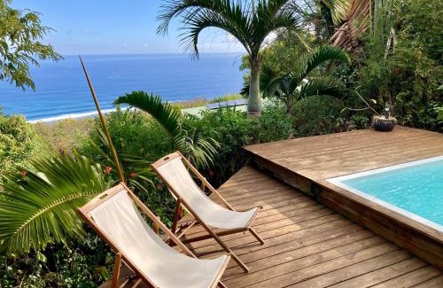 Saint-Leu House | Cottage chaleureux avec vue mer et piscine