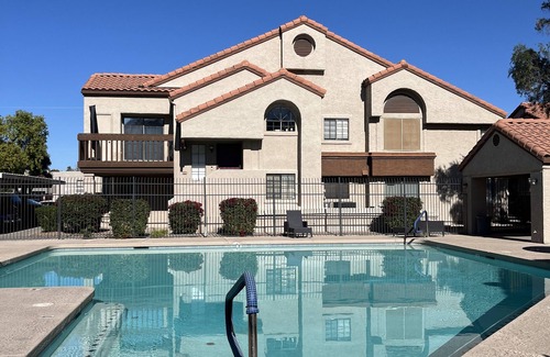Fiesta Park Village Condo | Cozy 1Br/1Ba Condo - Convenient Location - Private Patio