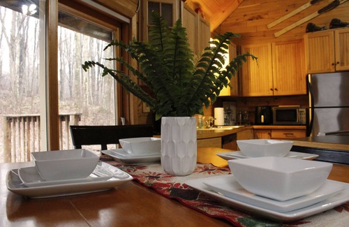 Mace Cabin | Cozy 4 Bedroom Log Cabin Getaway near Snowshoe, West Virginia With Hot Tub