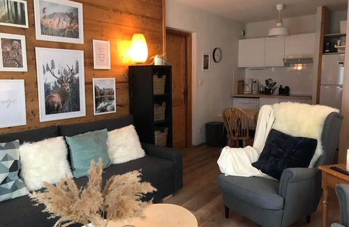 Samoens Apartment | Cozy and spacious apartment 4/6 pers. Skiing, swimming pool & sauna in Samoens