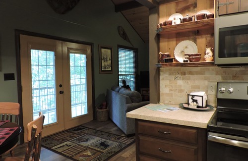 Robbinsville Cabin | Cozy cabin w/babbling creek, mountain view & fast Wi-fi, available Oct 13-16