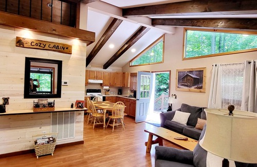 Sylva Cabin | Cozy Cabin with Firepit, Central A/C