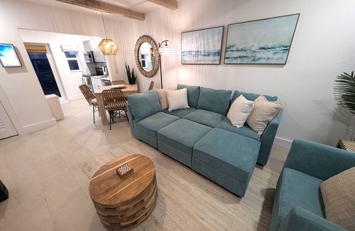 Poinsettia Heights House | Cozy coastal villa with smart features, private backyard, and washer/dryer