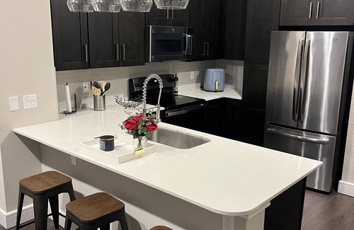 Iberville Apartment | Cozy High rise on Canal St w/balcony! Only 4 mins to Super Bowl & Bourbon St!