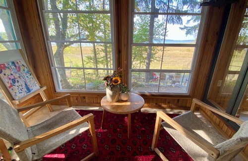 Christopher Lake House | Cozy lake-front A-frame cabin at Emma Lake. Steps away from the beach!