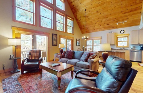 Wildwood Mountain Cabin | Creekview Cabin | Screened Porch With Indoor Wood Burning Fireplace