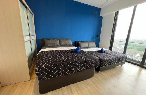 Taman Daya Apartment | CUBE8TEEN 1BEDROOM 2QUEEN HOST BY wendy