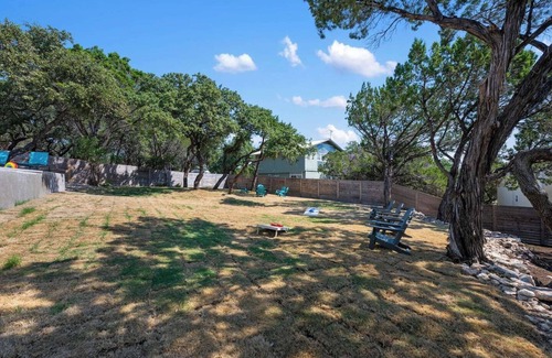 Edgewater Beach House | Custom Home Near Lake Travis w/Pool, Hot tub, fire pit, grill, games room and putting area