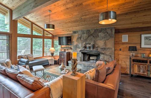 Truckee House | Deck and Resort Amenities Expansive Truckee Cabin