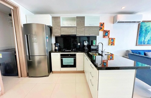 Bocagrande Apartment | Deluxe 1BR Ocean View, a/c pool - Palmetto Sunset