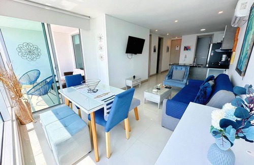 Bocagrande Apartment | Deluxe 1BR Ocean View, a/c pool - Palmetto Sunset
