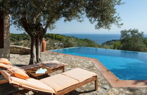 Votsi Villa | Deluxe Alonissos Island Villa Elia Private Pool Sea View 1 BDR Raches