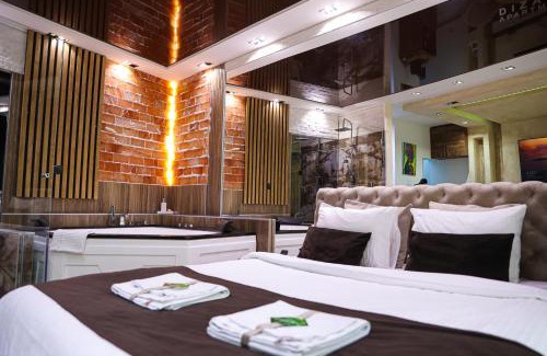 Cuprija Apartment | Design Apartment GRAND SPA LUX 4 STAR "MALIBU" Completely PRIVATE Wellness & Spa FREE INCLUDED Jacuzzi & Salt Wall & Fire place & 3D Ceilings & Business WiFi & NETFLIX & LED Lights & Keyless code entry & FULL SMART APP & SECURE 2 Parking place