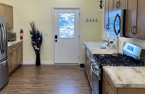 Cadillac Cottage | Destination Leisure – Cottage B, 2BR Next to Mitchell State Park Campground