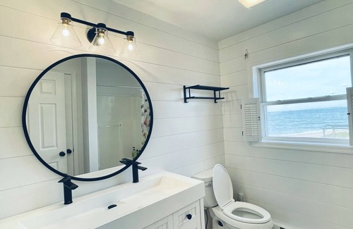 Morgan Point House | Direct Beachfront Modern Cottage on Private Beach