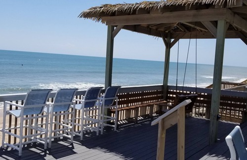 Bethune Beach House | Direct Oceanfront- Relax on the big deck or take a nice, long walk on the beach