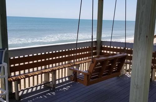 Bethune Beach House | Direct Oceanfront- Relax on the big deck or take a nice, long walk on the beach