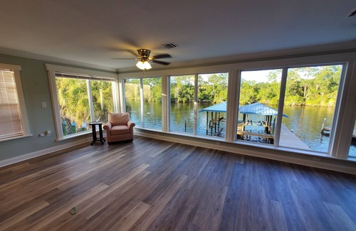 Kiln House | Directly On The Jourdan River with optional pontoon boat rental with boatlift