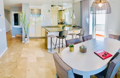 Torrequebrada Apartment | Disinfected Casa CLAUDIA: luxurious, 3 bedrooms, 4 pools, WIFI, AC, beach close