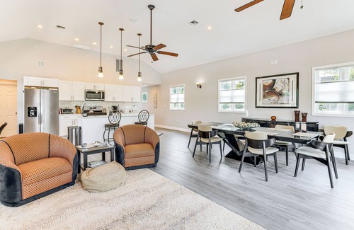 Waretown House | Dock + Backyard Bar: Spacious Barnegat Bay Retreat