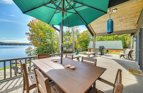 Old Forge Cabin | Dock & Views: Lakefront 'Camp' in Old Forge!