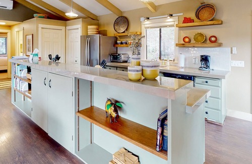 Orcas House | Dog-friendly forest cottage with a scenic deck, grill, fireplace, & central AC