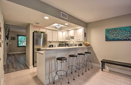 New Smyrna Beach House | Dog Friendly Home by Flagler Avenue! Fenced Yard and Garage! Walk to the Beach!