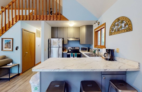 Glen Arbor House | Dog-friendly home near the lake with a deck, fireplace, washer/dryer