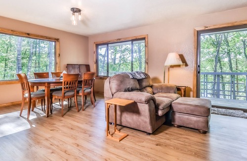 Arbor Vitae House | Dog-friendly, lakefront retreat with a dock, washer/dryer, central AC, & firepit