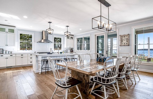 St Germain House | Dog-friendly, lakefront house with beach access, dock, AC, W/D, patio, & firepit