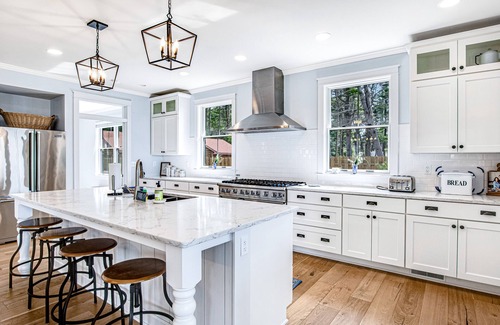 St Germain House | Dog-friendly, lakefront house with beach access, dock, AC, W/D, patio, & firepit