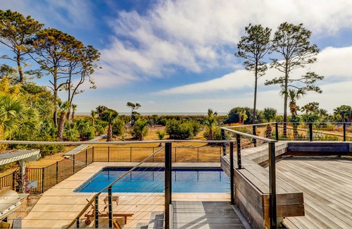 Folly Field House | Dog-Friendly, Oceanfront Home w/ Deck & Private Pool, Free WiFi, W/D, Central AC