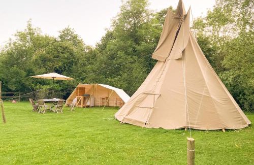 Loxwood Cabin | Dragonfly Lodge Ifold & Alpaca My Tipi Glamping