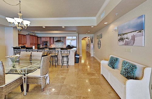 Crystal Beach Condo | Dunes of Crystal Beach 302 | large balcony, beach + pool access