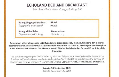 Batu Bolong Bed & Breakfast | Echoland Boutique Bed And Breakfast